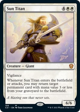 Image for Sun Titan (Commander 2021) (106) - Magic: The Gathering