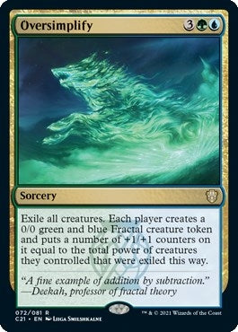 Image for Oversimplify (Commander 2021) (72) - Magic: The Gathering