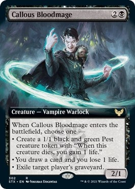 Image for Callous Bloodmage (Extended Art) (Strixhaven: School of Mages) (302) - Magic: The Gathering
