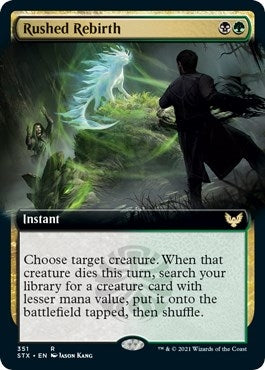 Image for Rushed Rebirth (Extended Art) (Strixhaven: School of Mages) (351) - Magic: The Gathering
