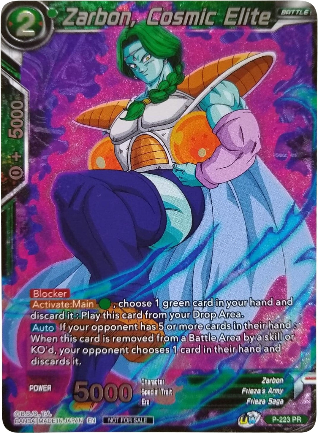 Image for Zarbon, Cosmic Elite (Player's Choice) (Promotion Cards) (P-223) - Dragon Ball Super: Masters