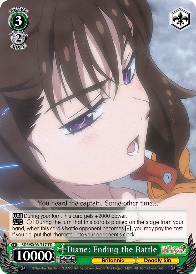 Image for Diane: Ending the Battle (The Seven Deadly Sins) (SDS/SX03-T17 TD) - Weiss Schwarz