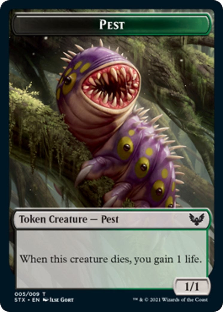 Image for Pest Token (Strixhaven: School of Mages) (5) - Magic: The Gathering