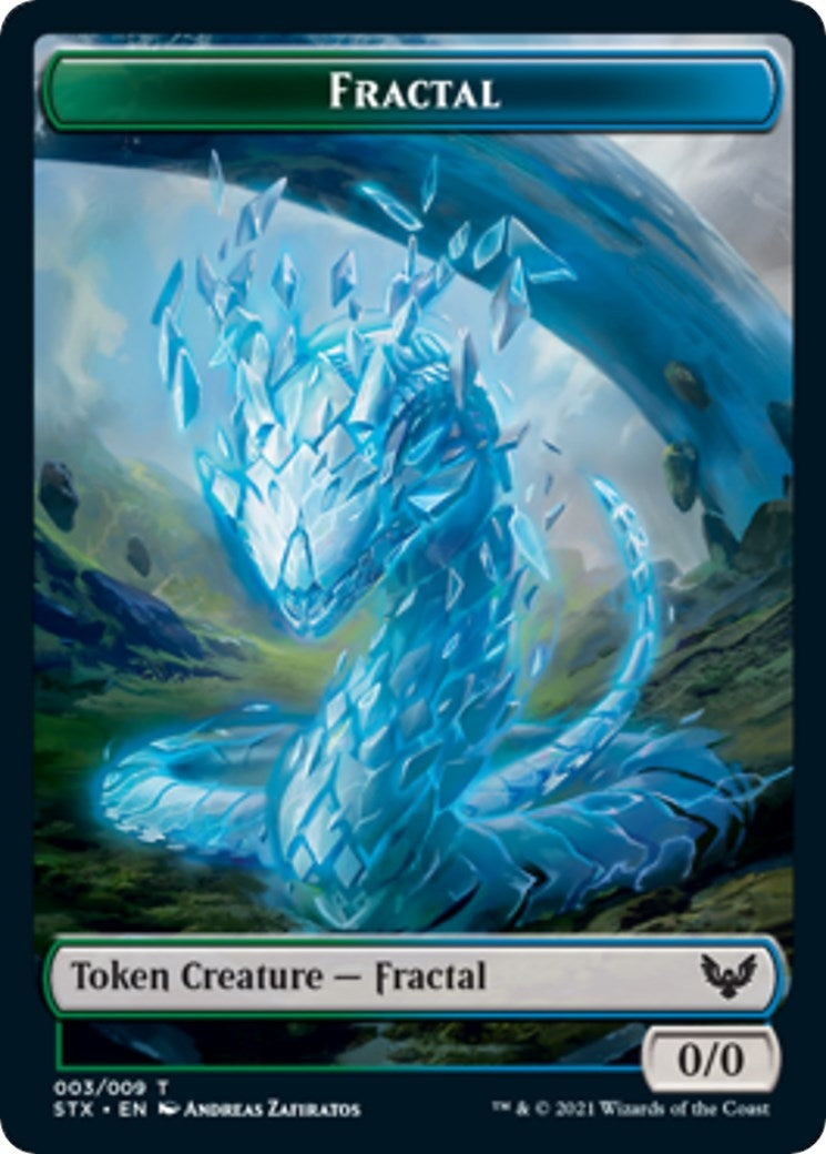 Image for Fractal (3) // Inkling (4) Double-sided Token (Strixhaven: School of Mages) (3 // 4) - Magic: The Gathering