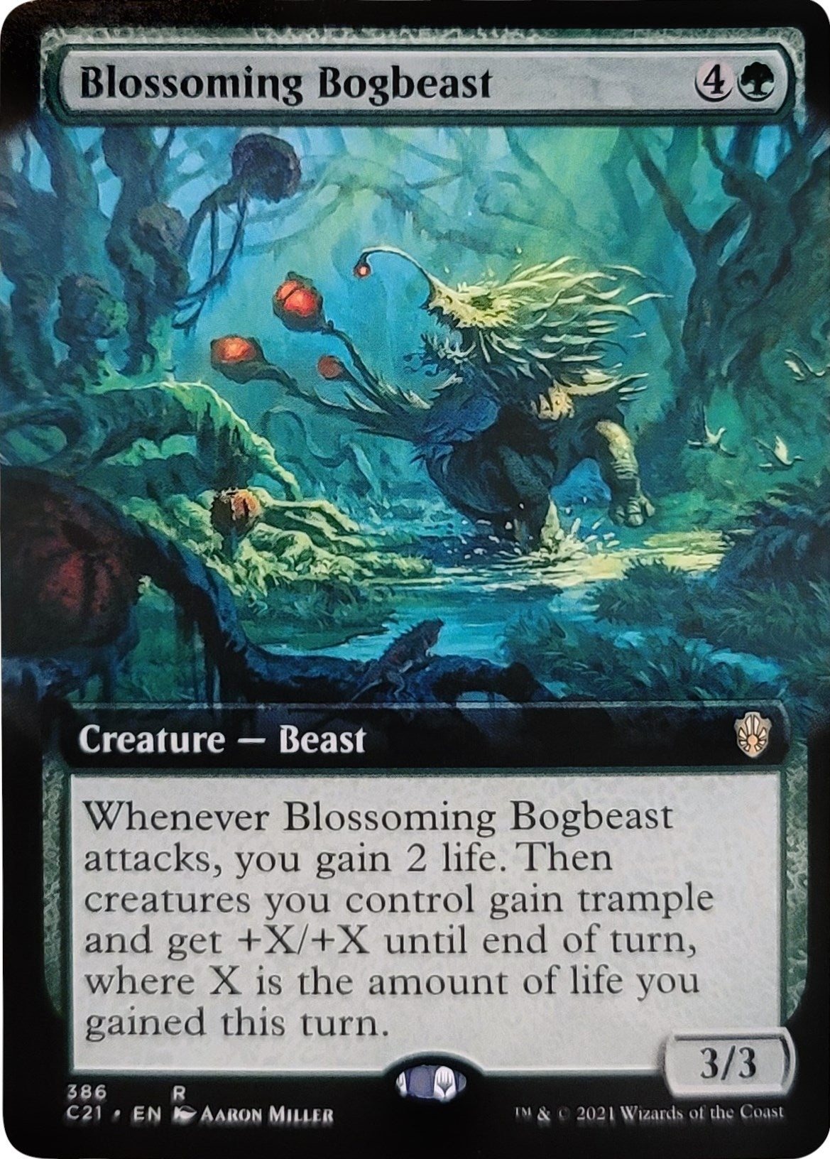 Image for Blossoming Bogbeast (Extended Art) (Commander 2021) (386) - Magic: The Gathering