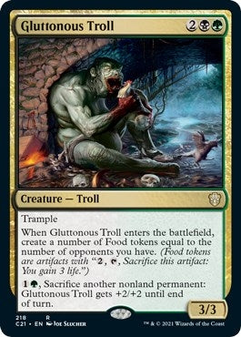 Image for Gluttonous Troll (Commander 2021) (218) - Magic: The Gathering