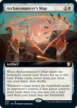 Image for Archaeomancer's Map (Extended Art) (Commander 2021) (339) - Magic: The Gathering