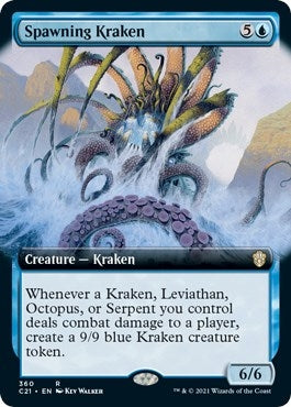Image for Spawning Kraken (Extended Art) (Commander 2021) (360) - Magic: The Gathering