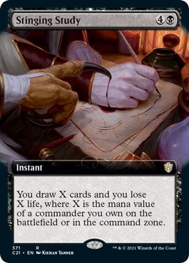 Image for Stinging Study (Extended Art) (Commander 2021) (371) - Magic: The Gathering