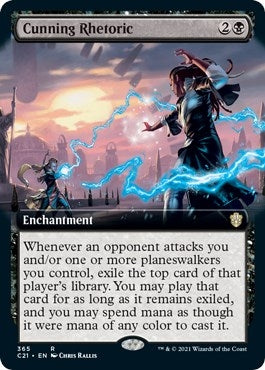Image for Cunning Rhetoric (Extended Art) (Commander 2021) (365) - Magic: The Gathering