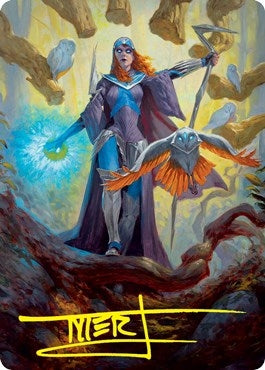 Image for Kasmina, Enigma Sage Art Card (Gold-Stamped Signature) (Art Series: Strixhaven) (29) - Magic: The Gathering