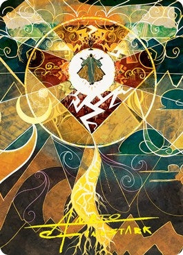 Image for Lightning Bolt Art Card (Gold-Stamped Signature) (Art Series: Strixhaven) (76) - Magic: The Gathering