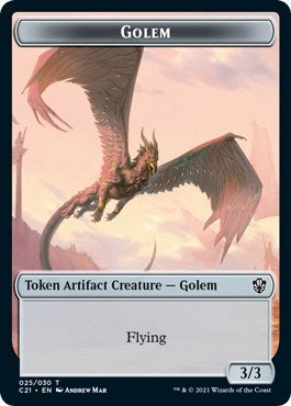 Image for Golem (025) // Thopter Double-Sided Token (Commander 2021) (25 // 29) - Magic: The Gathering