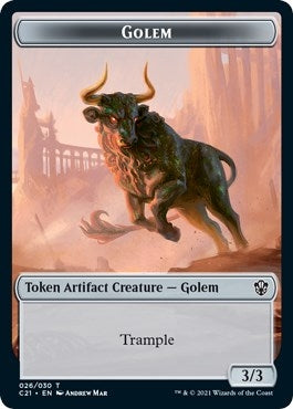 Image for Golem (026) // Thopter Double-Sided Token (Commander 2021) (26 // 29) - Magic: The Gathering