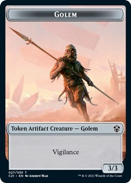 Image for Golem (027) // Thopter Double-Sided Token (Commander 2021) (27 // 29) - Magic: The Gathering