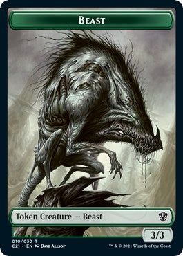 Image for Beast (010) // Fish Double-Sided Token (Commander 2021) (10 // 3) - Magic: The Gathering