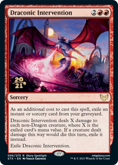 Image for Draconic Intervention (Prerelease Cards) (96) - Magic: The Gathering