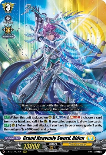 Image for Grand Heavenly Sword, Alden (D-BT01: Genesis of the Five Greats) (D-BT01/007EN) - Cardfight Vanguard