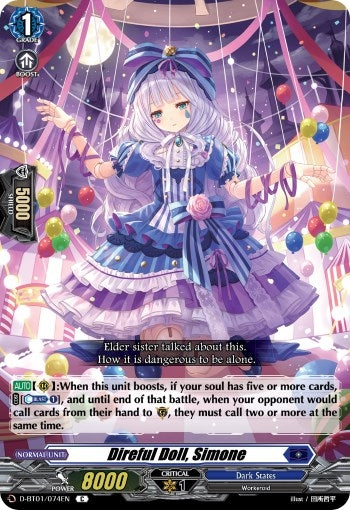 Image for Direful Doll, Simone (D-BT01: Genesis of the Five Greats) (D-BT01/074EN) - Cardfight Vanguard