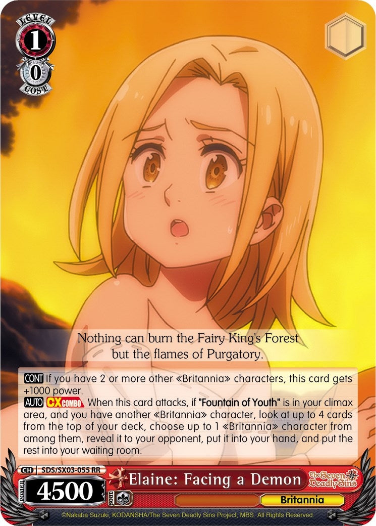 Image for Elaine: Facing a Demon (The Seven Deadly Sins) (SDS/SX03-055 RR) - Weiss Schwarz
