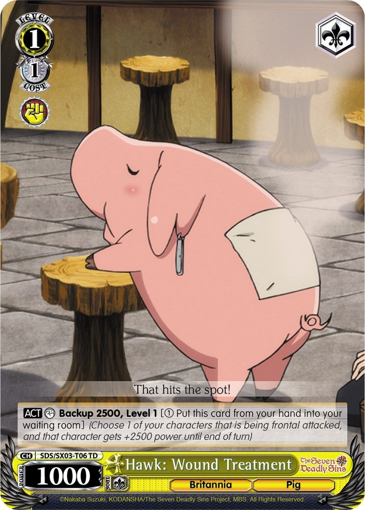 Image for Hawk: Wound Treatment (The Seven Deadly Sins) (SDS/SX03-T06 TD) - Weiss Schwarz