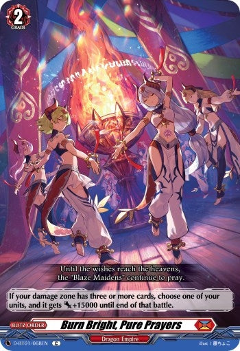 Image for Burn Bright, Pure Prayers (D-BT01: Genesis of the Five Greats) (D-BT01/068EN) - Cardfight Vanguard