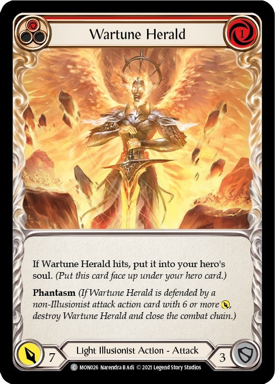 Image for Wartune Herald (Red) (Monarch) (MON026) - Flesh and Blood TCG