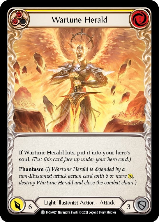 Image for Wartune Herald (Yellow) (Monarch) (MON027) - Flesh and Blood TCG