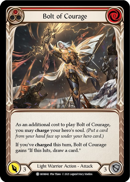 Image for Bolt of Courage (Red) (Monarch) (MON042) - Flesh and Blood TCG