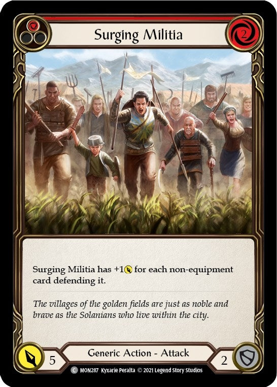 Image for Surging Militia (Red) (Monarch) (MON287) - Flesh and Blood TCG