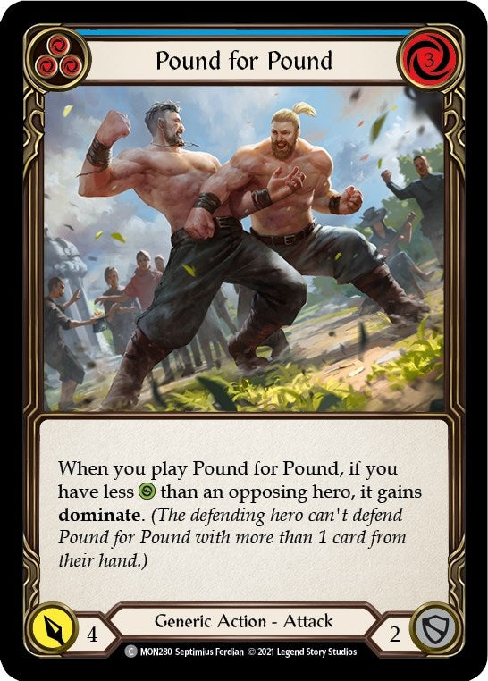 Image for Pound for Pound (Blue) (Monarch) (MON280) - Flesh and Blood TCG