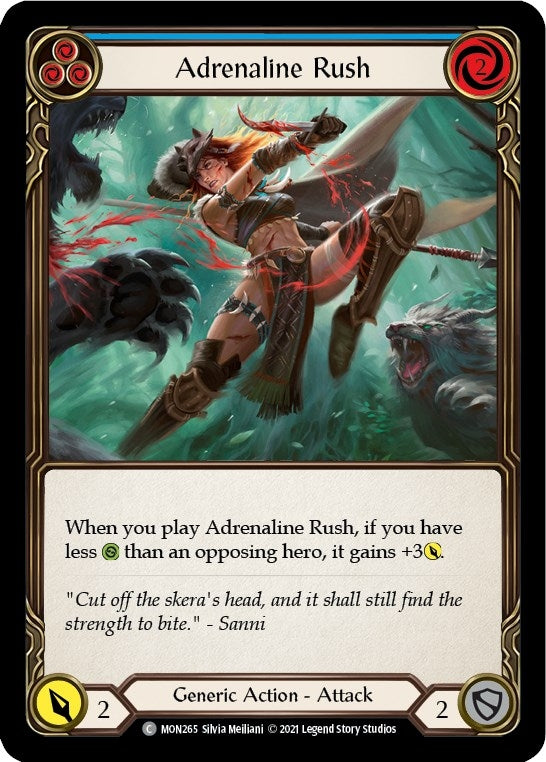 Image for Adrenaline Rush (Blue) (Monarch) (MON265) - Flesh and Blood TCG