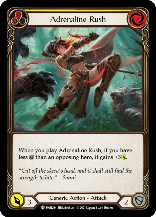 Image for Adrenaline Rush (Yellow) (Monarch) (MON264) - Flesh and Blood TCG