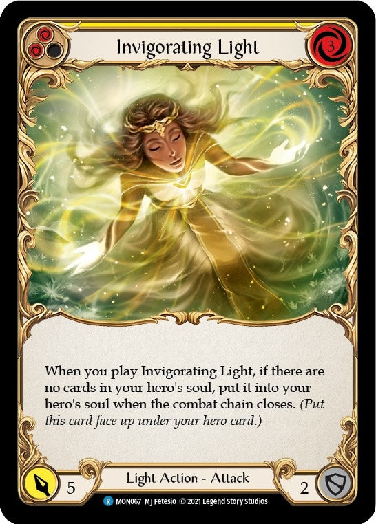 Image for Invigorating Light (Yellow) (Monarch) (MON067) - Flesh and Blood TCG