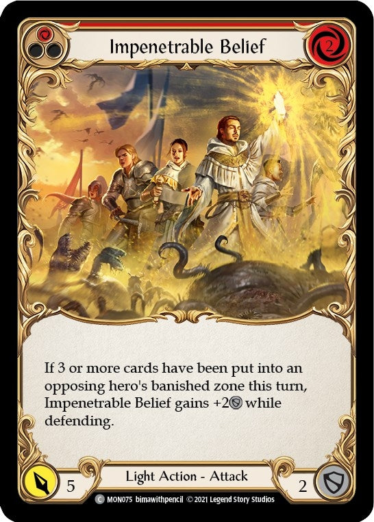 Image for Impenetrable Belief (Red) (Monarch) (MON075) - Flesh and Blood TCG