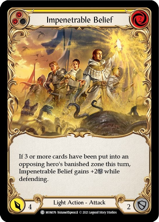 Image for Impenetrable Belief (Yellow) (Monarch) (MON076) - Flesh and Blood TCG