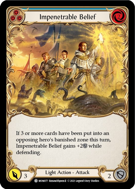 Image for Impenetrable Belief (Blue) (Monarch) (MON077) - Flesh and Blood TCG