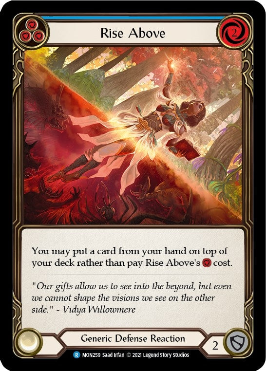 Image for Rise Above (Blue) (Monarch) (MON259) - Flesh and Blood TCG