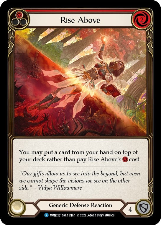 Image for Rise Above (Red) (Monarch) (MON257) - Flesh and Blood TCG