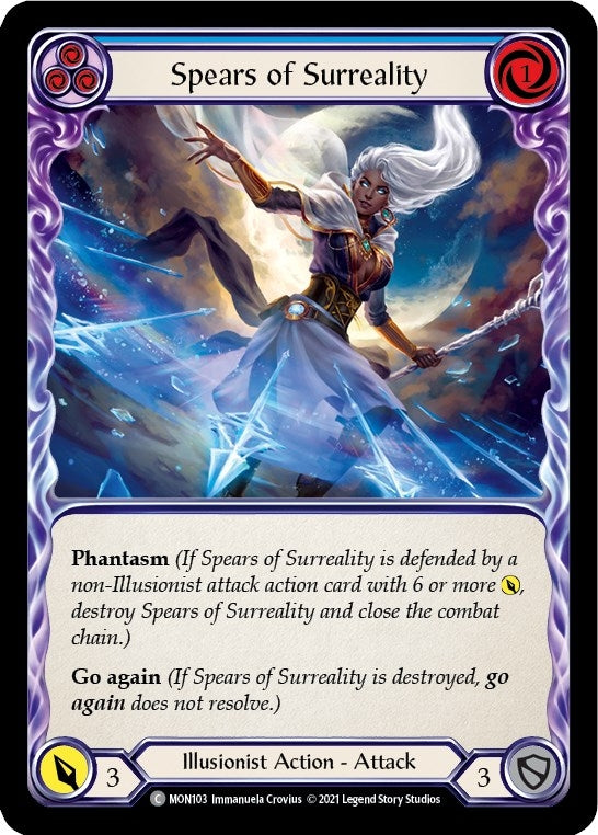 Image for Spears of Surreality (Blue) (Monarch) (MON103) - Flesh and Blood TCG