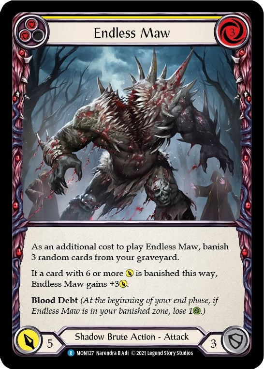 Image for Endless Maw (Yellow) (Monarch) (MON127) - Flesh and Blood TCG