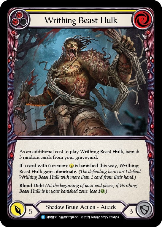 Image for Writhing Beast Hulk (Yellow) (Monarch) (MON130) - Flesh and Blood TCG