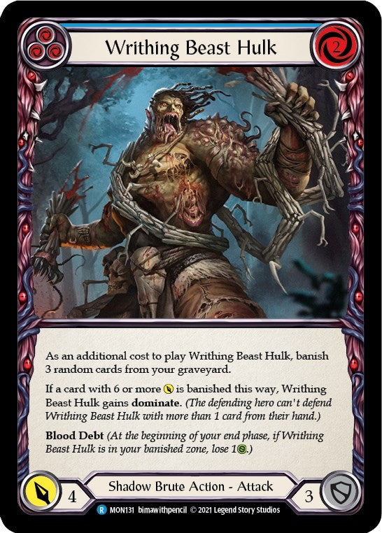 Image for Writhing Beast Hulk (Blue) (Monarch) (MON131) - Flesh and Blood TCG