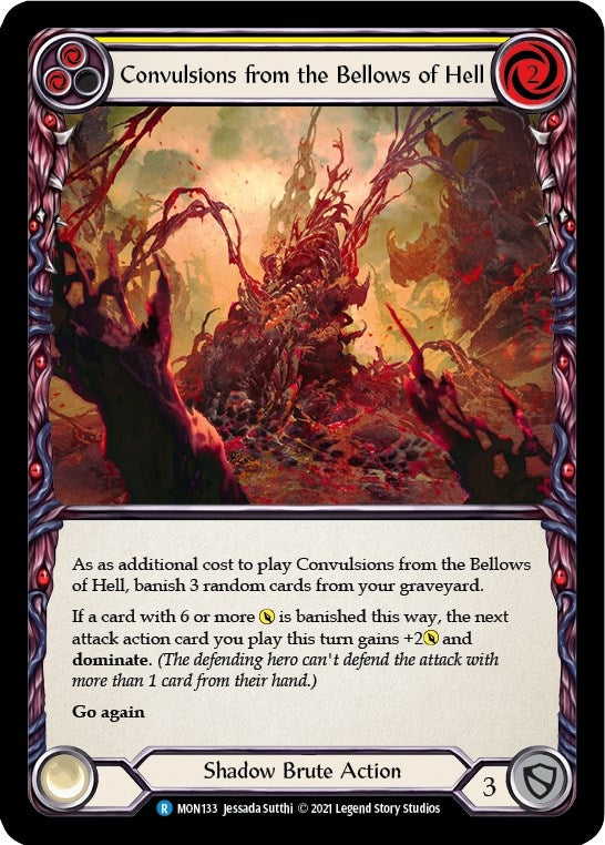 Image for Convulsions from the Bellows of Hell (Yellow) (Monarch) (MON133) - Flesh and Blood TCG