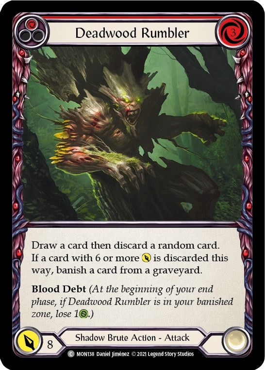 Image for Deadwood Rumbler (Red) (Monarch) (MON138) - Flesh and Blood TCG