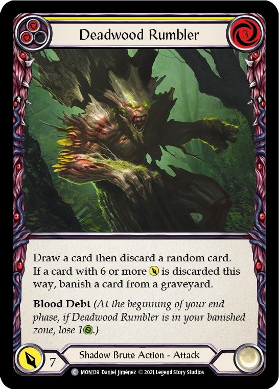 Image for Deadwood Rumbler (Yellow) (Monarch) (MON139) - Flesh and Blood TCG