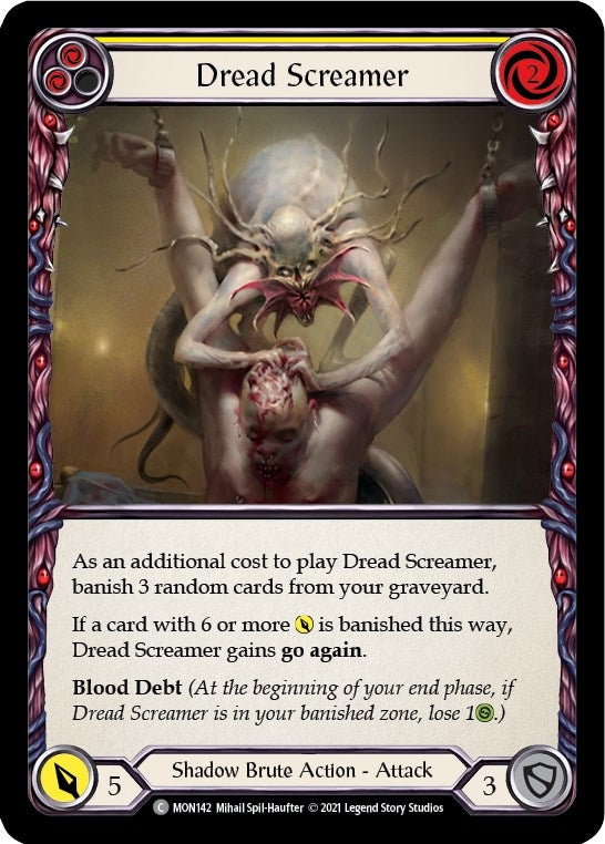 Image for Dread Screamer (Yellow) (Monarch) (MON142) - Flesh and Blood TCG