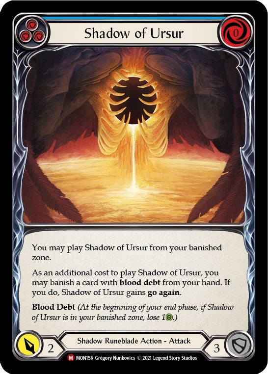 Image for Shadow of Ursur (Monarch) (MON156) - Flesh and Blood TCG