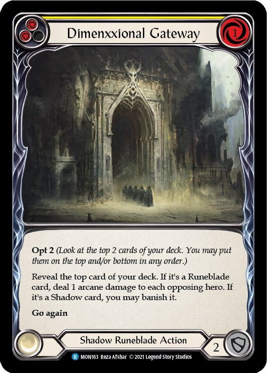 Image for Dimenxxional Gateway (Yellow) (Monarch) (MON163) - Flesh and Blood TCG