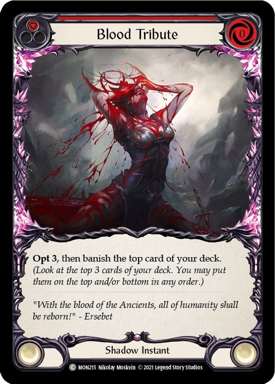 Image for Blood Tribute (Red) (Monarch) (MON215) - Flesh and Blood TCG
